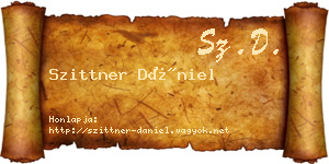 Szittner Dániel névjegykártya